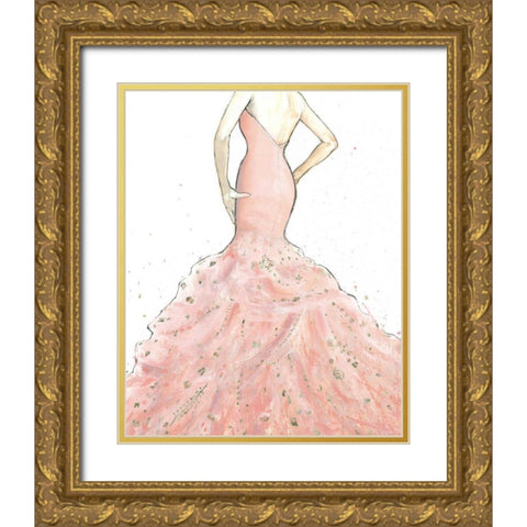 Dazzling Diva Light Crop Gold Ornate Wood Framed Art Print with Double Matting by Fabiano, Marco