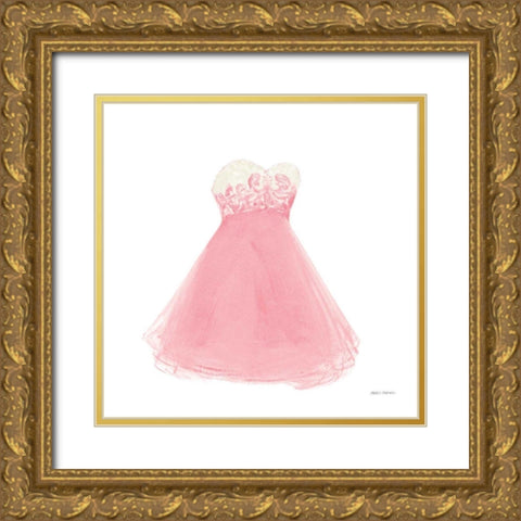 Pink Dress Fitting Gold Ornate Wood Framed Art Print with Double Matting by Fabiano, Marco