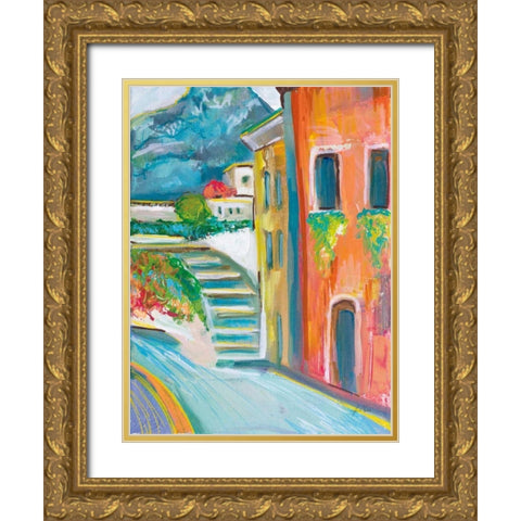 Positano II Gold Ornate Wood Framed Art Print with Double Matting by Vertentes, Jeanette