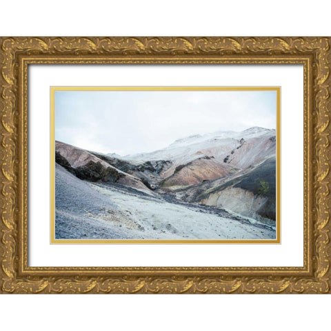 Iceland Hills I Gold Ornate Wood Framed Art Print with Double Matting by Marshall, Laura