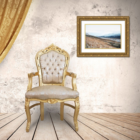 Iceland Hills II Gold Ornate Wood Framed Art Print with Double Matting by Marshall, Laura
