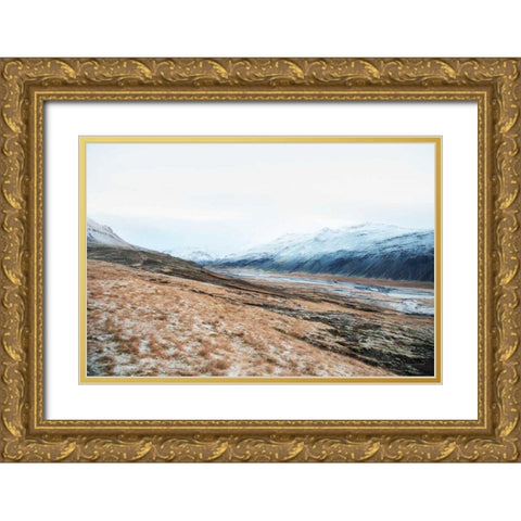 Iceland Hills II Gold Ornate Wood Framed Art Print with Double Matting by Marshall, Laura