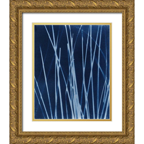 Enchanted Cyanotype X Gold Ornate Wood Framed Art Print with Double Matting by Green, Nancy