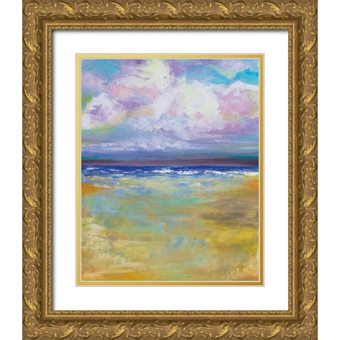 Coastal Calm Gold Ornate Wood Framed Art Print with Double Matting by Vertentes, Jeanette