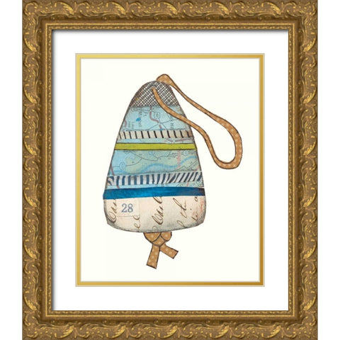 Lobster Buoys II Gold Ornate Wood Framed Art Print with Double Matting by Prahl, Courtney