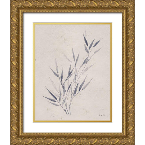 Soft Summer Sketches III Navy Gold Ornate Wood Framed Art Print with Double Matting by Wiens, James