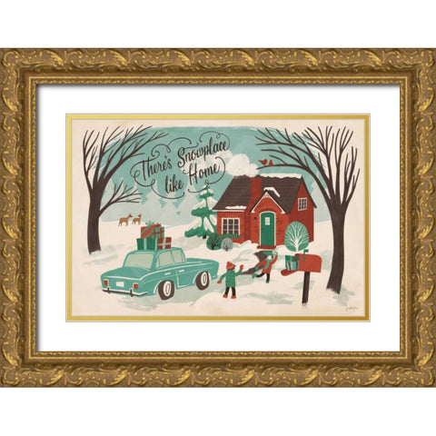 Winter Bliss I Gold Ornate Wood Framed Art Print with Double Matting by Penner, Janelle