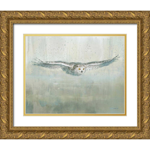 Soaring Neutral Gold Ornate Wood Framed Art Print with Double Matting by Nai, Danhui
