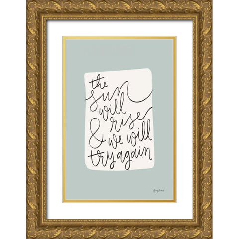 Calm Home II Gold Ornate Wood Framed Art Print with Double Matting by Thorns, Becky