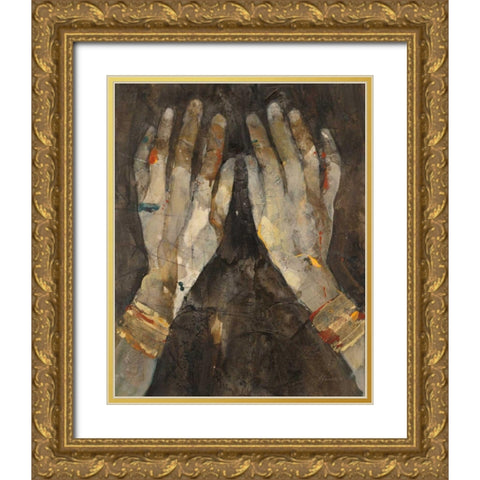 Hands of Time I Gold Ornate Wood Framed Art Print with Double Matting by Hristova, Albena