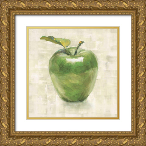 Green Apple Gold Ornate Wood Framed Art Print with Double Matting by Nai, Danhui
