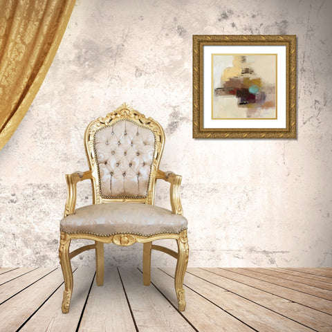 Morello Cherry Abstract II Gold Ornate Wood Framed Art Print with Double Matting by Vassileva, Silvia