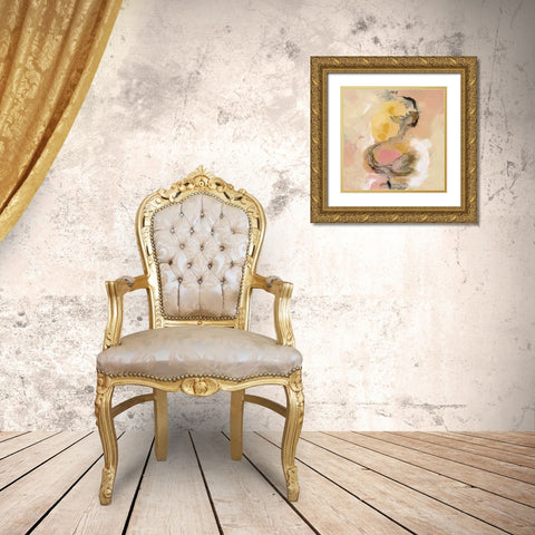 Peony Aroma I Gold Ornate Wood Framed Art Print with Double Matting by Vassileva, Silvia