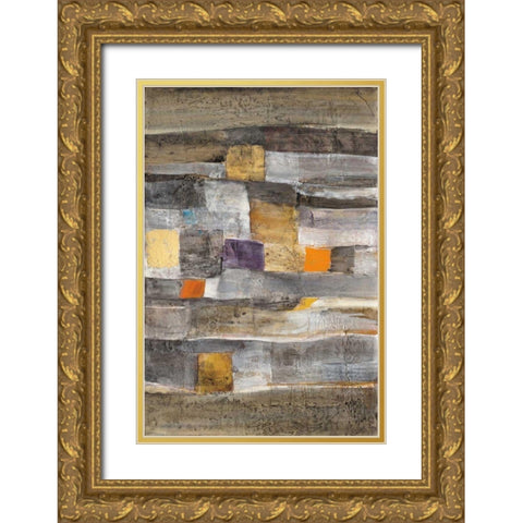 Pueblo II Gold Ornate Wood Framed Art Print with Double Matting by Hristova, Albena