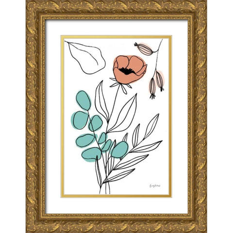 Rooted IV Gold Ornate Wood Framed Art Print with Double Matting by Thorns, Becky