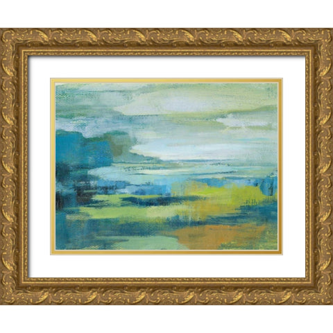 Early Spring Lake Gold Ornate Wood Framed Art Print with Double Matting by Vassileva, Silvia