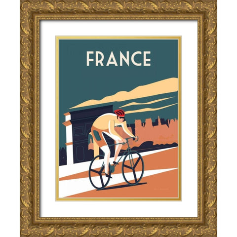 France Gold Ornate Wood Framed Art Print with Double Matting by Escalante, Omar