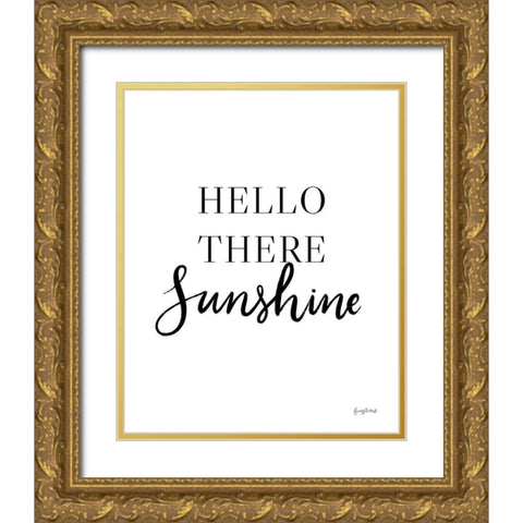 Simple Words V Gold Ornate Wood Framed Art Print with Double Matting by Thorns, Becky