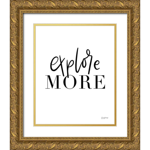 Simple Words VI Gold Ornate Wood Framed Art Print with Double Matting by Thorns, Becky