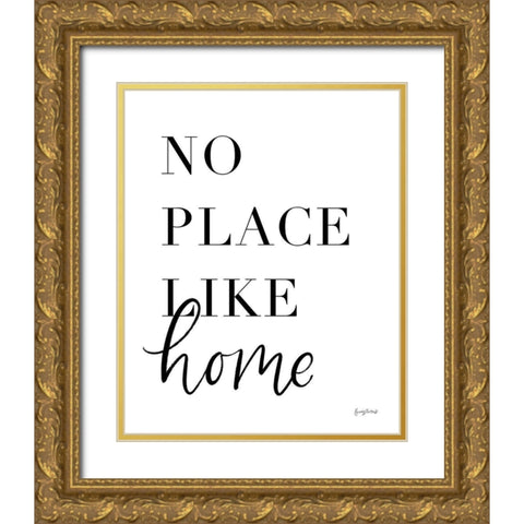 Simple Words VIII Gold Ornate Wood Framed Art Print with Double Matting by Thorns, Becky