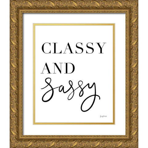 Simple Words X Gold Ornate Wood Framed Art Print with Double Matting by Thorns, Becky
