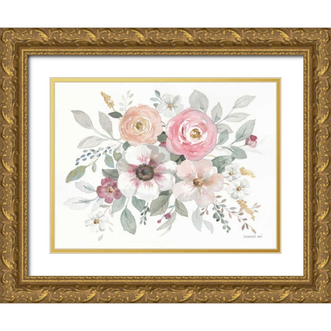 Essence of Spring I Gold Ornate Wood Framed Art Print with Double Matting by Nai, Danhui