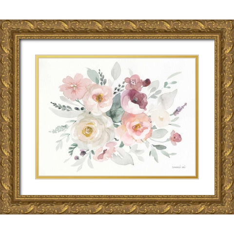 Essence of Spring II Gold Ornate Wood Framed Art Print with Double Matting by Nai, Danhui