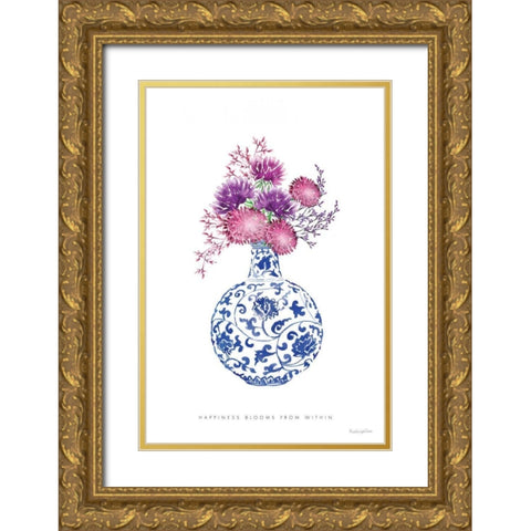 Chinoiserie Style I Gold Ornate Wood Framed Art Print with Double Matting by Charro, Mercedes Lopez