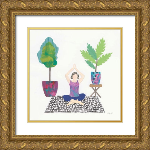 Namaste II Gold Ornate Wood Framed Art Print with Double Matting by Prahl, Courtney