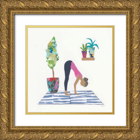 Namaste III Gold Ornate Wood Framed Art Print with Double Matting by Prahl, Courtney