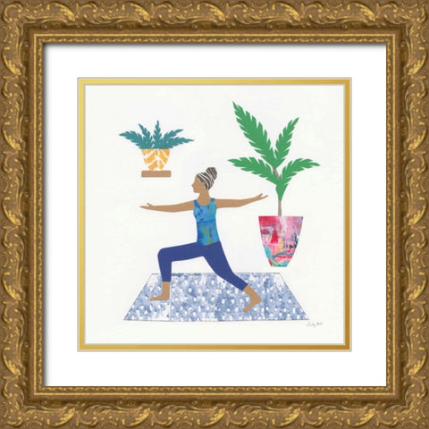 Namaste IV Gold Ornate Wood Framed Art Print with Double Matting by Prahl, Courtney