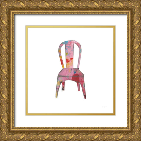 Mod Chairs I Gold Ornate Wood Framed Art Print with Double Matting by Prahl, Courtney