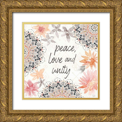 Kasbah Crush VII Gold Ornate Wood Framed Art Print with Double Matting by June, Dina