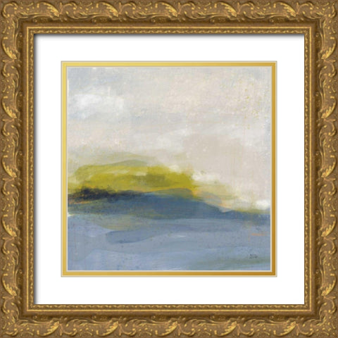 River Town Gold Ornate Wood Framed Art Print with Double Matting by Averinos, Melissa