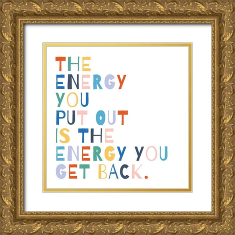 Rainbow Words II Gold Ornate Wood Framed Art Print with Double Matting by Hershey, Moira