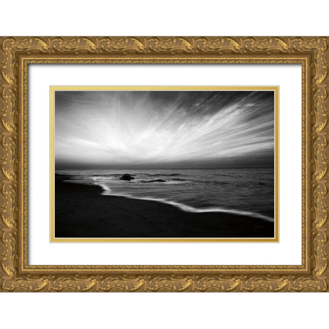 Nantucket Sky Gold Ornate Wood Framed Art Print with Double Matting by Aledanda