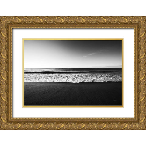 Seafoam Edge Gold Ornate Wood Framed Art Print with Double Matting by Aledanda