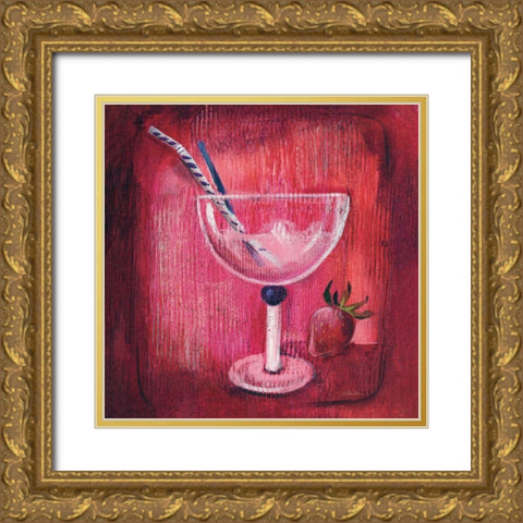 Cheers III Gold Ornate Wood Framed Art Print with Double Matting by Vassileva, Silvia