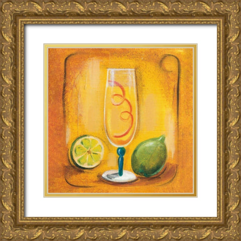 Cheers VI Gold Ornate Wood Framed Art Print with Double Matting by Vassileva, Silvia