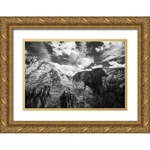 Scouts Landing I Gold Ornate Wood Framed Art Print with Double Matting by Marshall, Laura