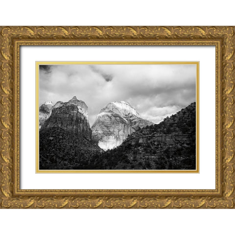 The East Temple Gold Ornate Wood Framed Art Print with Double Matting by Marshall, Laura