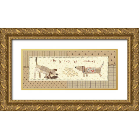 Walk in the Park II Gold Ornate Wood Framed Art Print with Double Matting by Pela Studio