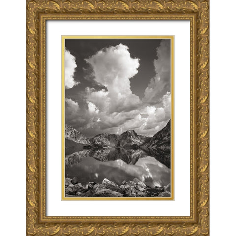 Sawtooth Lake Reflection II Gold Ornate Wood Framed Art Print with Double Matting by Majchrowicz, Alan