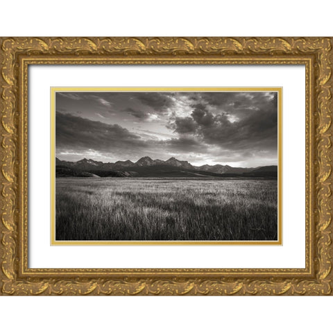 Stanley Basin Sawtooth Mountains Idaho Gold Ornate Wood Framed Art Print with Double Matting by Majchrowicz, Alan