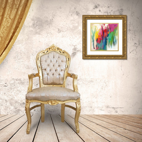 Bright March Rainbow Gold Ornate Wood Framed Art Print with Double Matting by Vassileva, Silvia