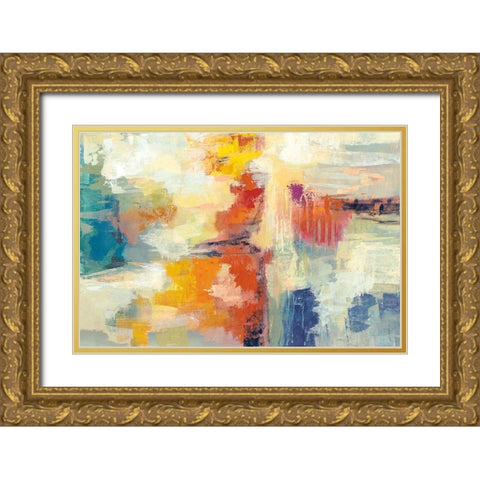 Bright Coral Reef Gold Ornate Wood Framed Art Print with Double Matting by Vassileva, Silvia