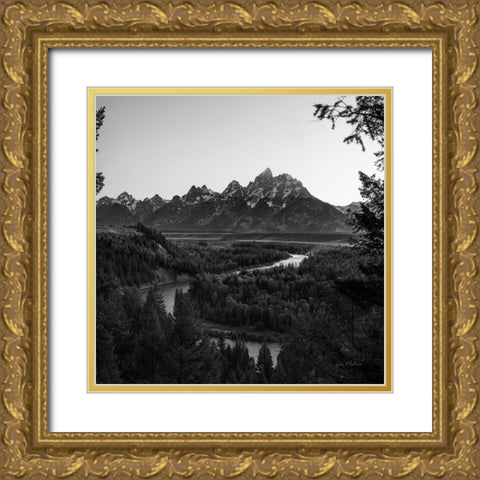 Grand Tetons IV Gold Ornate Wood Framed Art Print with Double Matting by Eichman, Andre