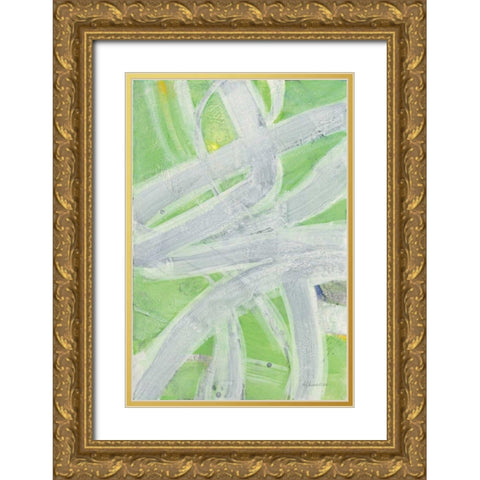 Intersections I Gold Ornate Wood Framed Art Print with Double Matting by Hristova, Albena