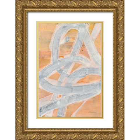 Intersections IV Gold Ornate Wood Framed Art Print with Double Matting by Hristova, Albena