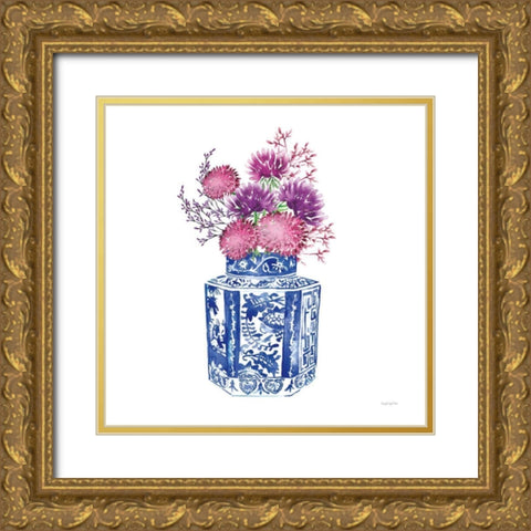Chinoiserie Style III Gold Ornate Wood Framed Art Print with Double Matting by Charro, Mercedes Lopez